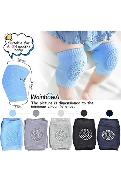 Generic Cushioned and anti-slip crawling knee pads (soft, flexible cotton)