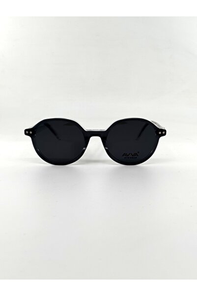 Avva T1003 C6 48-19-135 Unisex Sunglasses with Polarized Clip-On and Anti-Glare