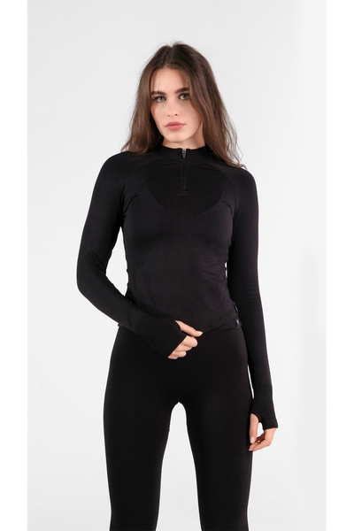 cervus Γυναικείο αθλητικό μπουφάν με μισό φερμουάρ Vistara χωρίς ραφές