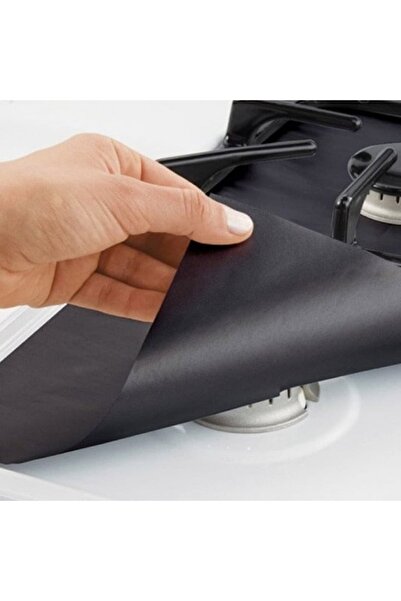 MaffStuff Set of 4 MaffStuff® Non-Stick Reusable Black Teflon Stove Protector Sheets 27x27cm 🍳