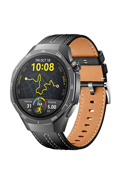 Sneezy حزام ساعة ذكية من الجلد المنقوش مع مشبك معدني متوافق مع ساعة هواوي وات...