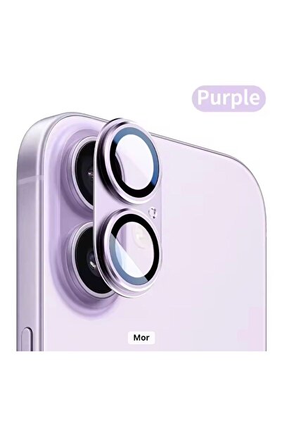 Noppax İphone 17 Tam Kapatan Renkli Çerçeveli Kamera Koruyucu Lens Full Koruma