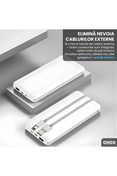 ONSG Portable Powerbank 20,000 4in1, Fast Charging, USB Type-C, Lightning, Micro USB, Smart Chip