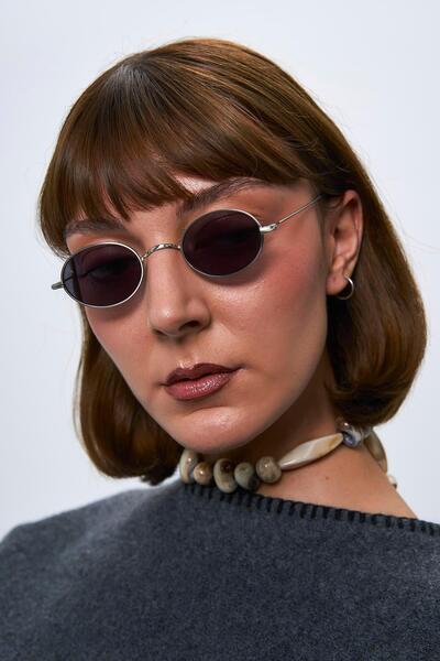 Bilge Karga Oval Silver Black Sunglasses