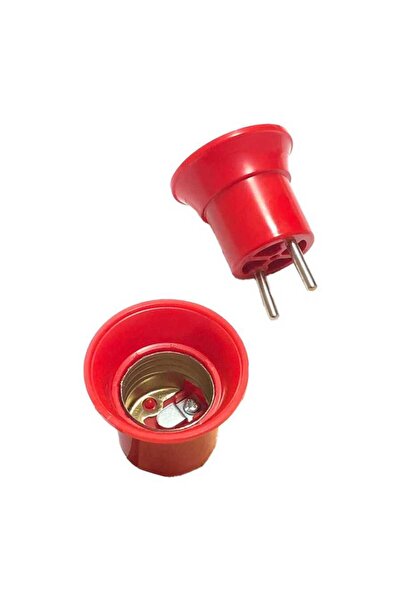 KL HOME 2 ADET FİYAT - Lamba Ampul Duy Fişli Priz - KIRMIZI RENK