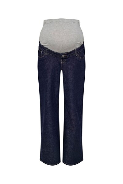 ONLY MATERNITY Jeans mit weitem Bein OLMJUICY Hohe Taille Gerade geschnitten Jeans