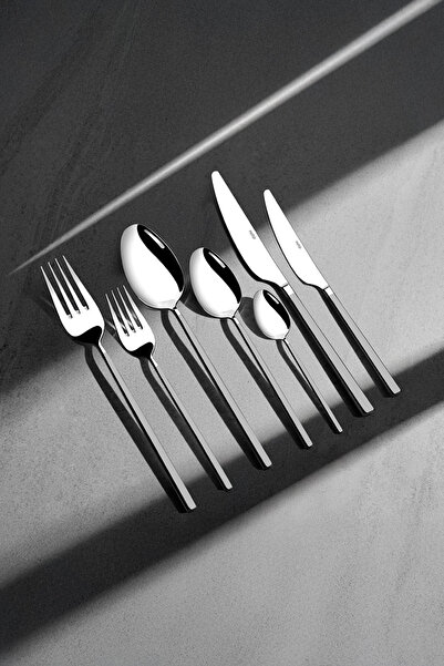 Nehir Gloria Saten 12-Person 84-Piece Cutlery Set with Leather Case