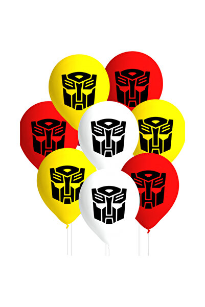 BEENsmile Set 8 baloane latex Transformers 28 cm