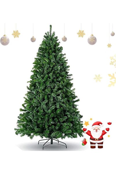 NIBEMINENT Artificial Christmas Tree 6 ft (180cm), 1200 Branch Tips, Metal Stand