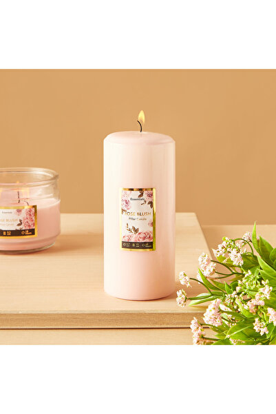 Lifestyle Essentials Rose Blush Scented Pillar Candle - 60 H