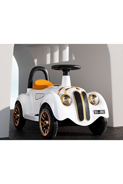 FONIX Mașinuță electrică vintage pentru copii Comando — Baterii incluse, Blue...