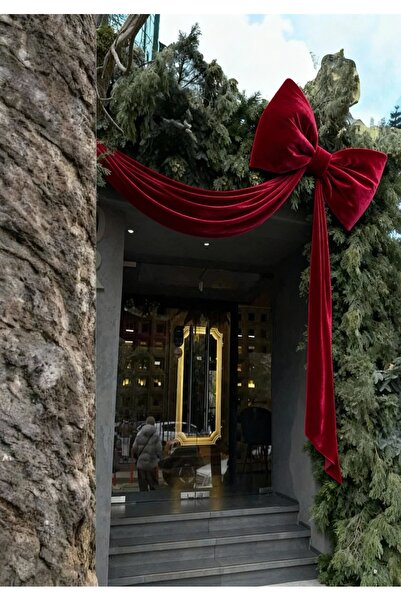 Flashmarket Decorative velvet bow, Ribbon Ornament for Christmas Tree, Indoor-outdoor decor