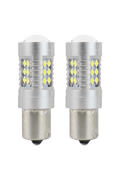 AMIO Set de 2 becuri LED auto 12-24V, BA15S P21W, 24 SMD 3030