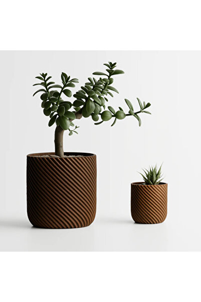 Homentum Eroni | Decorative pot with diagonal stripes – 8 cm
