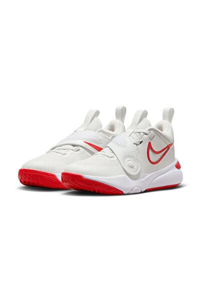 Nike Team Hustle D 11 Unisex White Kids Basketball Shoes