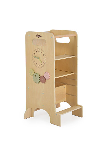 Moni Toys Big Ben – 4-in-1 Montessori educational tower, with slide and board, 3 years+