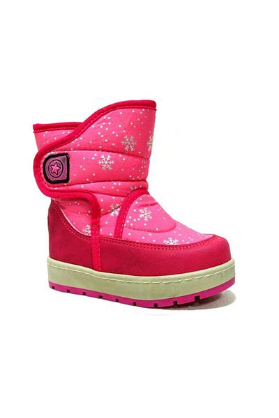 Le Petite Pink Fuchsia Snowbot - Παιδικές μπότες με γούνα και φερμουάρ