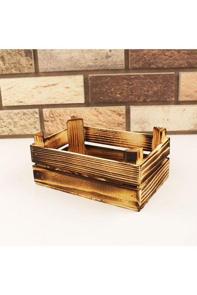 Techno phone Decorative Burning Wooden Safe Box, Bread, Wool, Fruit Basket 21x8x13cm