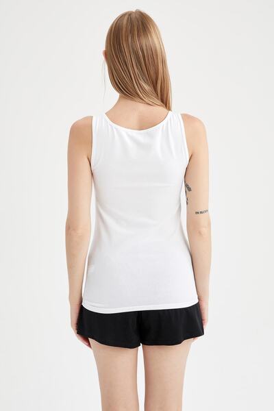 DeFacto قميص داخلي من القطن الأساسي بقصة عادية Fall In Love