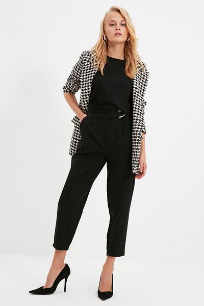 Trendyol Collection Pants - Black - Carrot pants