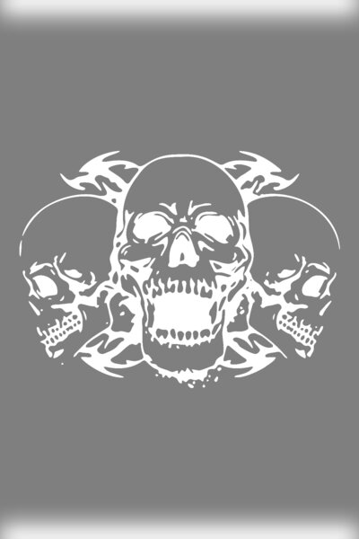 Dijitonline Autocolant cu craniu 30x21cm