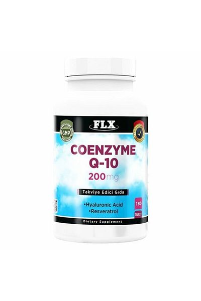 FLX Coenzyme Q-10 200 mg Hyoluronic Acid Resveretrol 180 Tablets