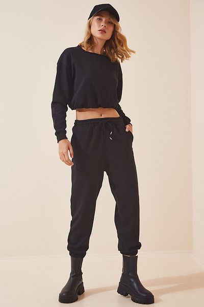 Happiness İstanbul Sweatsuit - Black - Regular fit