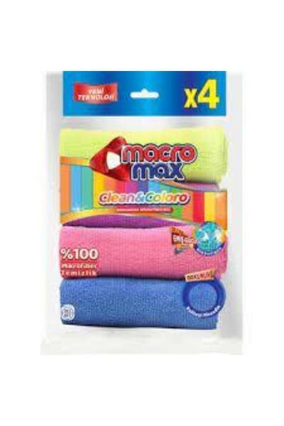 MACRO MAX Clean&coloro 4 Lü Microfiber Temizlik Bezi