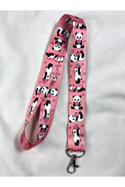 Hediyebum Panda Ayıcık Ve Çileği Boyun Askısı