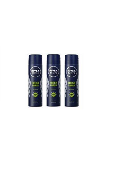 NIVEA Men Fresh Power Pudrasız 48h Uzun Süren Ferahlık Erkek Deodorant X 3 Adet