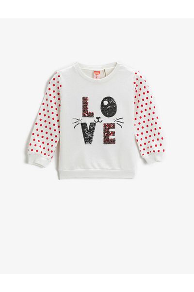 Koton Printed Sweatshirt Long Sleeve Crew Neck