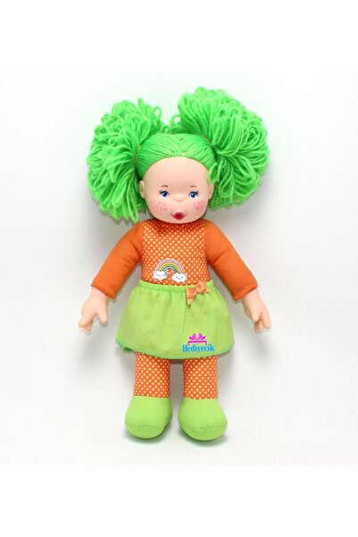 hediyecik 35 Cm Sevimli Yeşil Saçlı Oyuncak Efsane Lahana Bebek