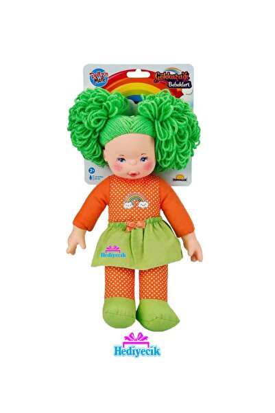 hediyecik 35 Cm Sevimli Yeşil Saçlı Oyuncak Efsane Lahana Bebek