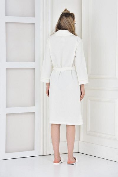 Ecocotton Βαμβακερή βάφλα Pique Γυναικεία μπουρνούζι Afra Cream Xlarge