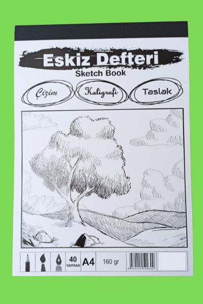 O&S Oyun ve Sanat Eğlen-Üret A4 Sketch Book (PENCHING BOOK, CALIGRAPHY)