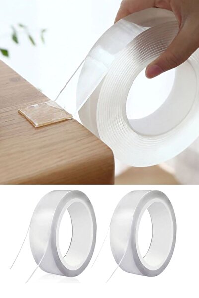 Buffer 2 Adet Çift Taraflı Nano Bant Kuvvetli Silikon Jel Yapıştırıcı