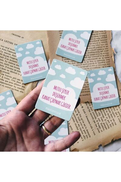 Bikutumutluluk Hediyelik - Mutlu Şeyler Düşünmek Mottolu Magnet