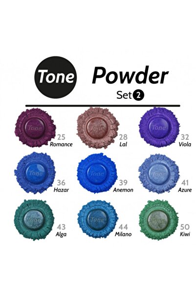 Resinin Tone Powder Epoksi Pigment Seti Toz Sedefler Set 2 9x10 Ml