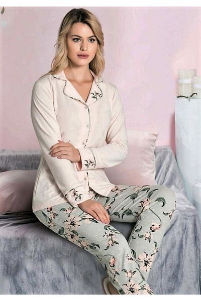 FLZ Set pijama cu nasturi in fata Rosie Claret
