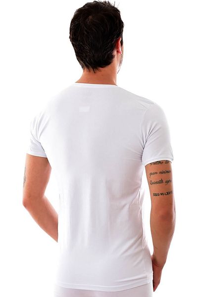 Tutku Men's V-Neck Ribbed Undershirt 3 Pack | White