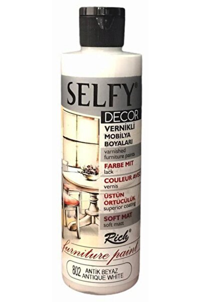 Rich Selfy Decor Kendinden Vernikli Boya 802 Antik Beyaz 240 Cc