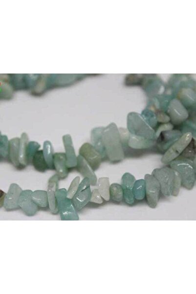 Yasamtohumu Amazonit kamen, prirodni mali kamenčići na nizu - 80 cm