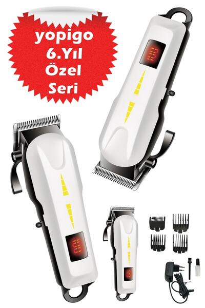yopigo W-1907 Super Taper Şarjlı Saç Sakal Kesme Tıraş Makinesi