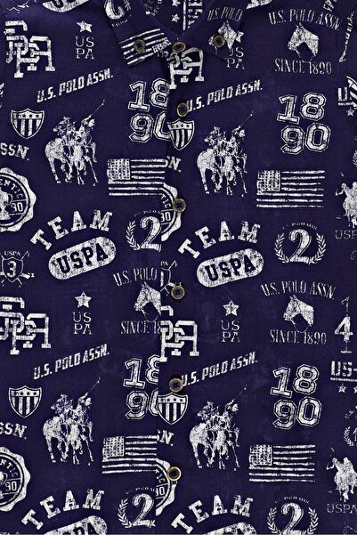 U.S. Polo Assn. Cămașă pentru băiat bleumarin
