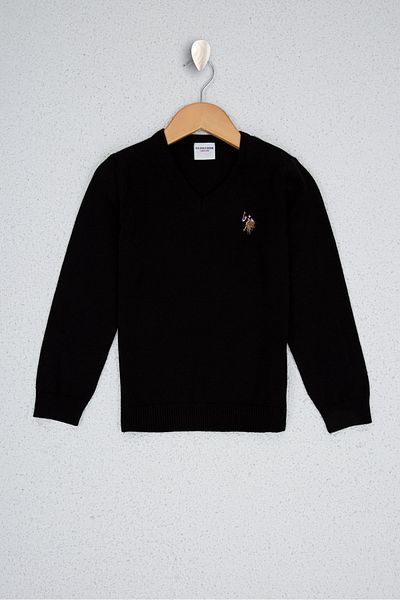 U.S. Polo Assn. Pulover negru pentru băiat