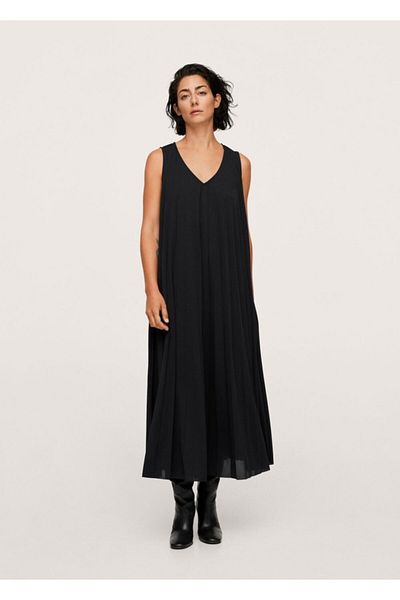 MANGO Woman Flowy Pleated Dress