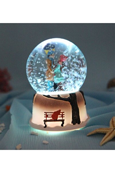 Zemtigo Sonsuz Aşk Kış Masalı Kar Taneli Renk Değiştiren Işıklı Müzikli Orta ...