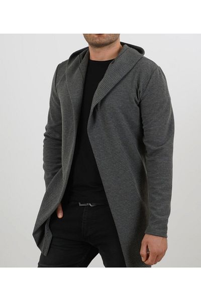DYNAMO Men's 6598 Anthracite Long Sleeve Poncho Jacket