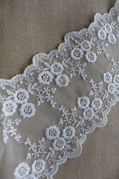 SHERLOCK HOME Embroidery on Tulle (8 Meters)