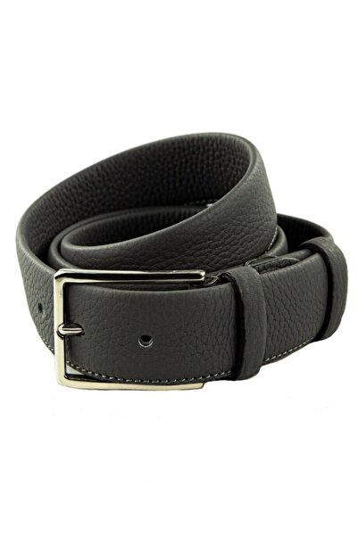 EMNANA Tek Dikişli Yumuşak Dana Derisi Kemer - Gri